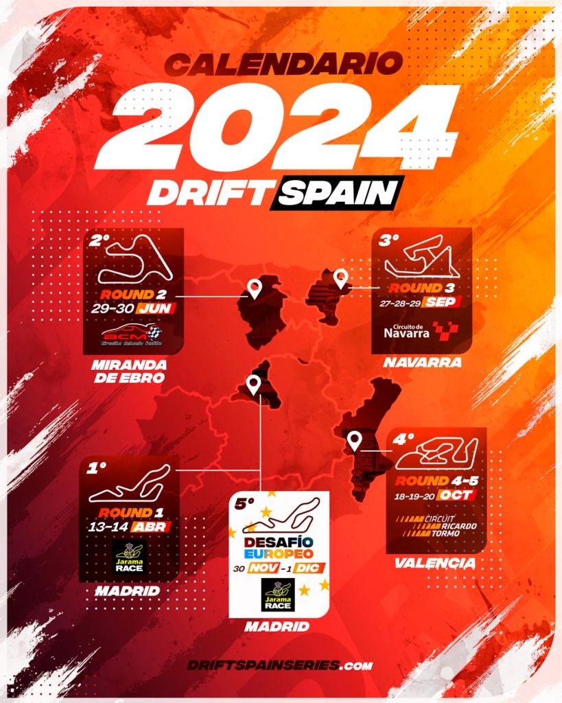 Calendario Drift Spain 2024